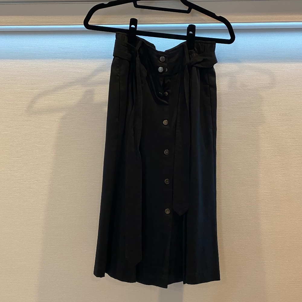 Below the knee button front skirt